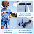 thumbnail image 4 of 2-in-1 Kids Scooter for Ages 3-12, 3 Wheel Lean to Steer Scooter with LED Light-Up Wheels, Adjustable Handlebar, Foldable & Detachable for Boys & Girls,Blue, 4 of 8