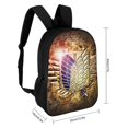 thumbnail image 2 of Attack On Titan Logo Backpack Casual Daypack School Bag Backpack Satchel Rucksack Shoulder, 2 of 5