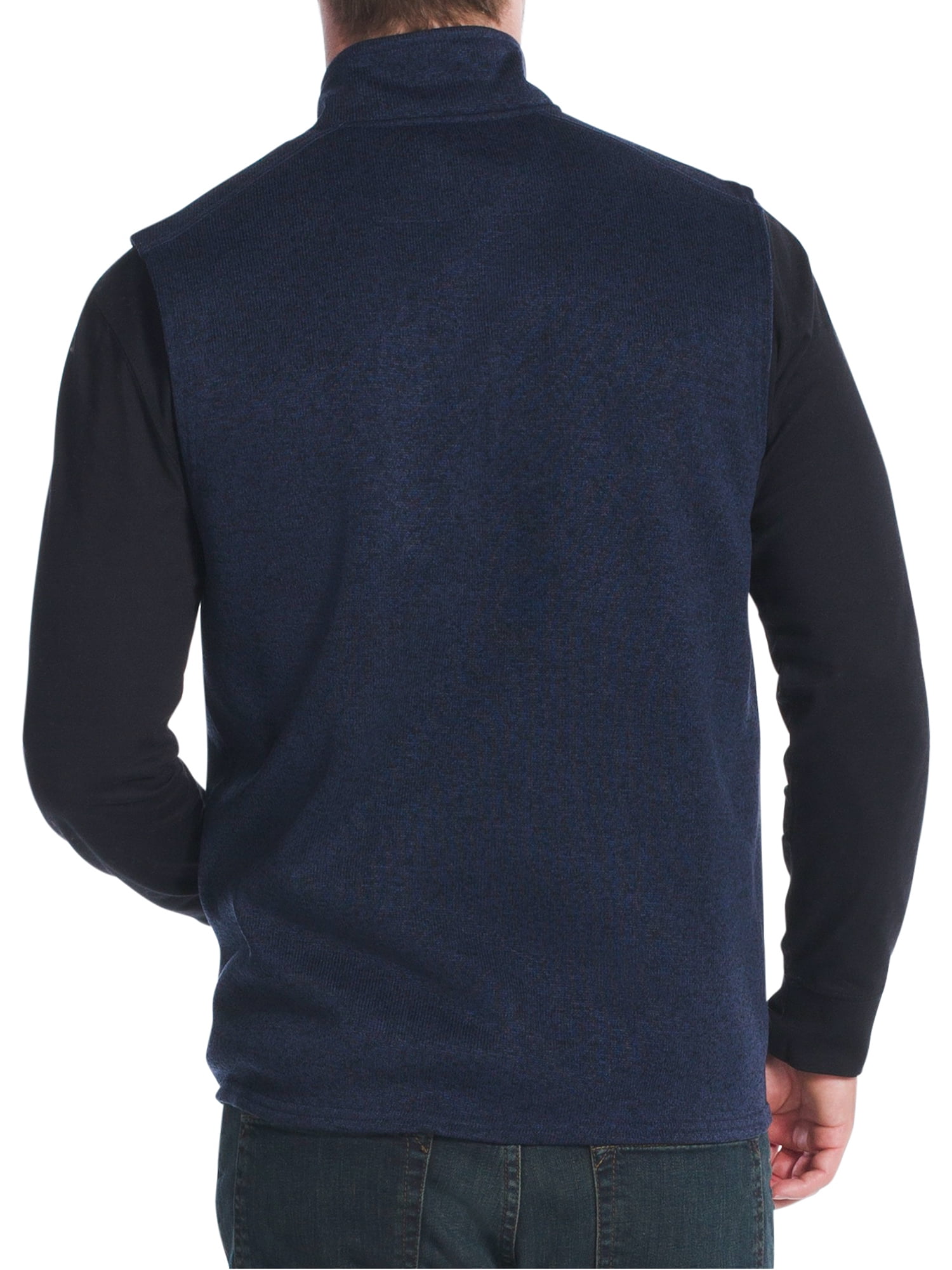 Chaps Mens Sweater Fleece Mockneck Vest