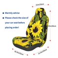 thumbnail image 3 of Goofa Sunflowers In Vintage Pattern Elastic Car Seat Cover - Stretchable Auto Seat Protector, Easy to Install and Clean for Cars, SUVs, Trucks, and Vans, 3 of 5