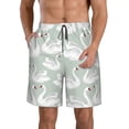 thumbnail image 1 of Balery White Birds Traje de Baño Estilo Hawaiano para Hombre, Shorts de Secado Rápido con Bolsillos-X-Large, 1 of 6