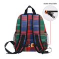 thumbnail image 5 of FORMRS School Backpack with Front Zippered Pocket 12" Student Travel Daypack, Red Green Pattern, 5 of 6