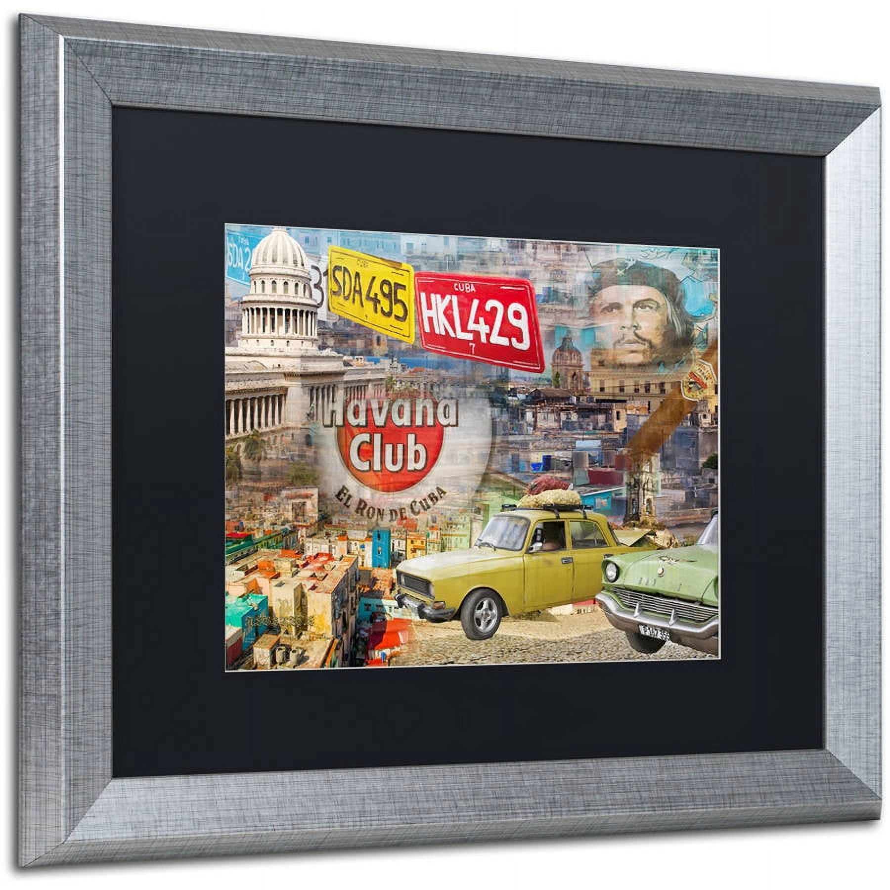 Trademark Fine Art "Capital" Canvas Art by Alberto Lopez, Black Matte, Silver Frame