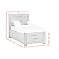 thumbnail image 2 of Picket House Furnishings Wren Twin 3PC Platform Storage Bedroom Set In Chestnut, 2 of 7