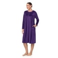 thumbnail image 2 of Aria Women’s Knit Velour Long Sleeve Ballet Nightgown, Sizes XS-5X, 2 of 5