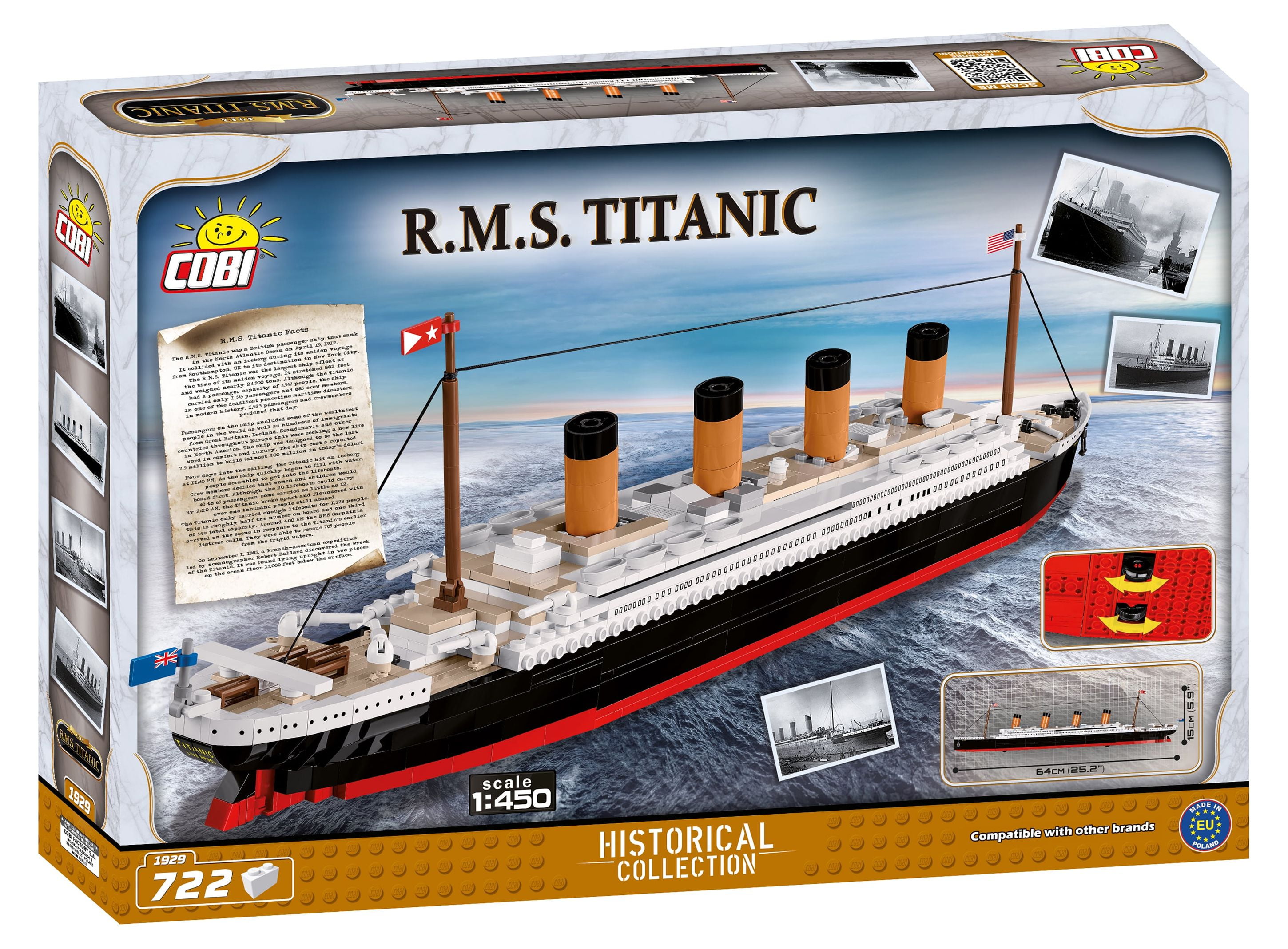 COBI Historical Collecition R.M.S TITANIC 1:300 2840 Piece Construction  Blocks Building Kit