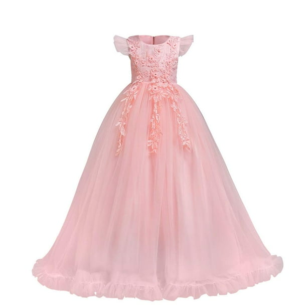 Vestido IBTOM CASTLE Flower Girls para dama de honor, boda, rosa