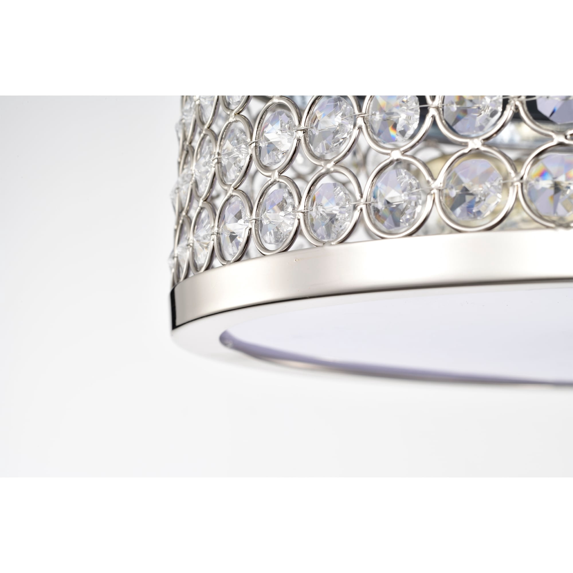 Pieni 12 in. 2-Light Indoor Polished Chrome Finish Semi-Flush Mount Ceiling Light with Light Kit