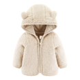 thumbnail image 6 of GYRATEDREAM Newborn Infant Baby Boys Girls Fleece Hooded Jacket Coat with Ears Todder Kids Outwear Coat Zipper Up Warm Winter Outwear for 6M-6Y, 6 of 10
