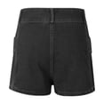 thumbnail image 4 of Bibifish Womens Denim Mini Skirts Relaxed Loose-Fit Casual Skirts All-Occasion Basic Style Everyday Short Skirts, 4 of 5
