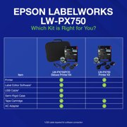 Epson LABELWORKS LW-PX750PCD Industrial Label Maker Kit - Portable Printer with Accessories, Multiple Tape Types