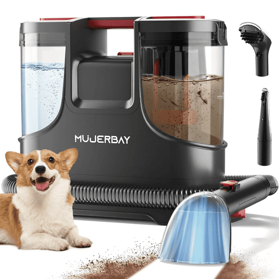 Upholstery Carpet Cleaner,15Kpa Portable Spot and Stain Cleaner with Handle,1.5-inch Deep Cleaning Machine for Couch/Stairs/Furniture/Rug