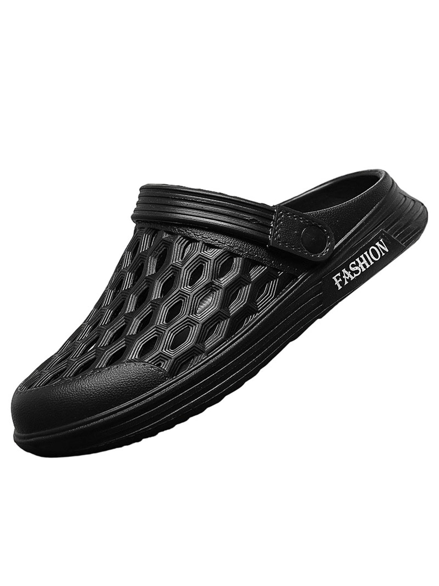 Avamo Men Sandals Holes Casual Beach Slip On Non-Slip Shoes Wear ...