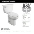 thumbnail image 3 of American Standard 2467016.020 Cadet Two-Piece Elongated Comfort-Height Bathroom Toilet, Power Flush, White, 3 of 7