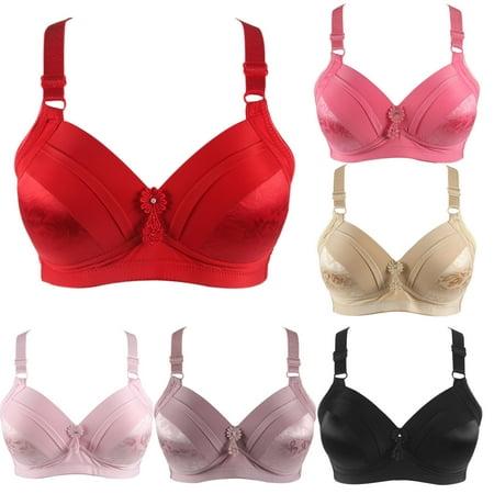 

Rong Yun Women Fashion Printed Bra Wire Underwear One-Piece Bra Everyday Underwear(Buy 2 Get 1 Free)