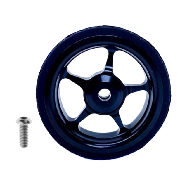 Fácil ruedas para accesorios de aleación de aluminio de viaje ligero Negro Zulema Bicicleta Plegable Easy Wheel
