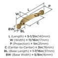 thumbnail image 3 of Amerock Inspirations 3 inch (76mm) Center-to-Center Champagne Bronze Cabinet Pull, 25 Pack, 3 of 4