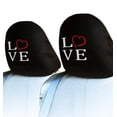 thumbnail image 2 of Yupbizauto New Interchangeable Car Seat Headrest Covers Universal Fit for Cars Vans Trucks-Sold by a Pairs (Love Red Heart), 2 of 6