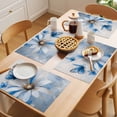 thumbnail image 5 of Blue Butterfly Flower Placemats Set of 8, Country Farmhouse White Floral Blue Butterfly Non-Slip Place Mats Washable Table Mats for Kitchen Dining Table Decorations Indoor/Outdoor, 5 of 9