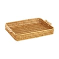 thumbnail image 2 of Cesta tejida , bandeja para servir, frutero a mano, bandeja rectangular para cocina, baño, decoración del hogar, mesa de centro, 2 of 9