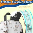 thumbnail image 5 of Chihuahua and Dog Paw Print White 17" Waterproof Oxford School Backpacks for Teens, S-Shape Padded Straps, for School, Travel, Hiking, Camping, 5 of 5