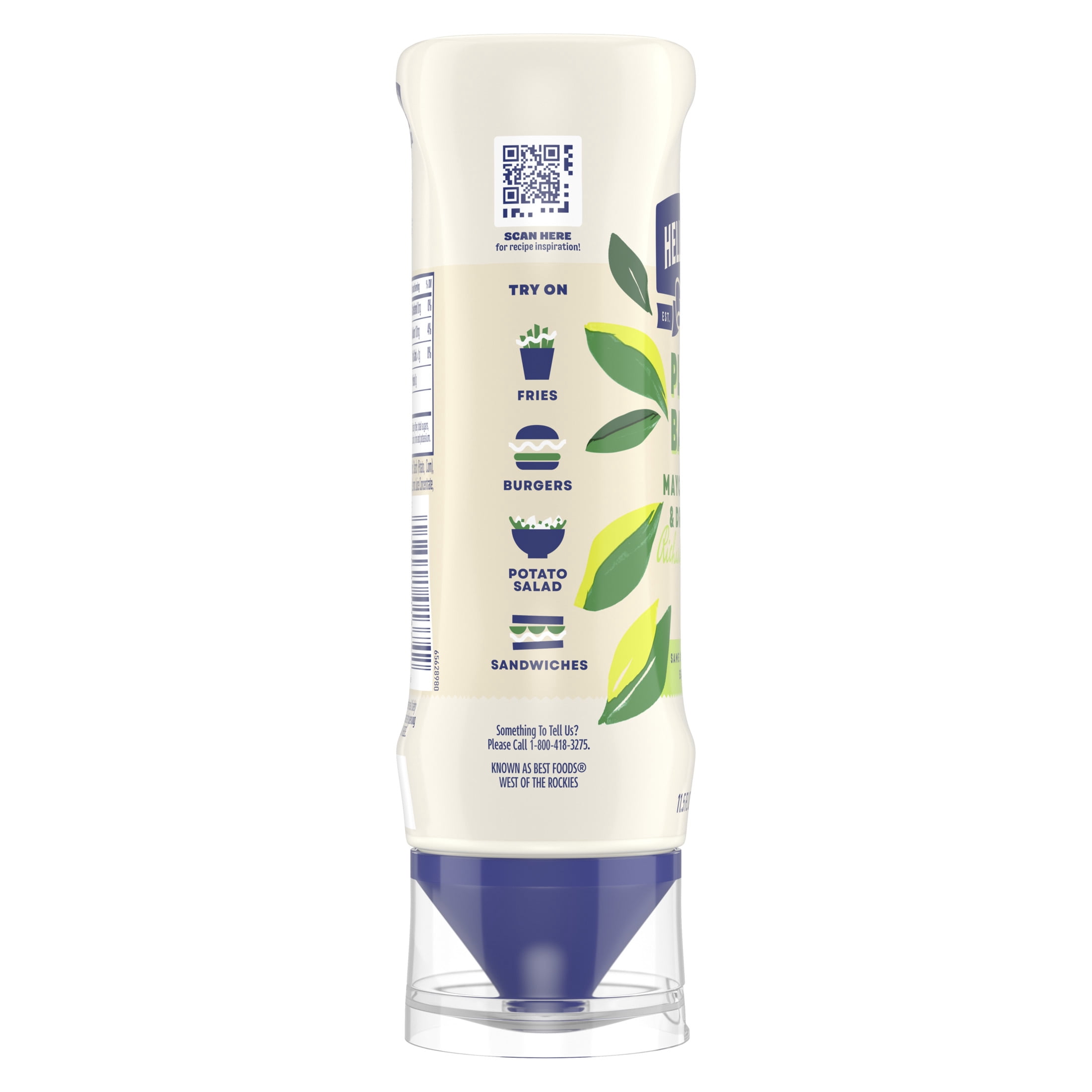 (3 pack) Hellmann's Plant Based Vegan Mayonnaise, Sandwich Spread Condiments, 11.5 oz Bottle