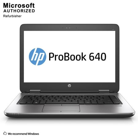 HP ProBook 640 G2 14.0 Laptop, Intel Core I7-6600U up to 3.4Ghz, 12G DDR4, 240G SSD, USB 3.0, USB-C charging, VGA, DP, W10P64-Multi Languages Support (EN/ES/FR),Pre Owned