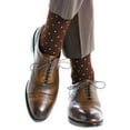 thumbnail image 2 of Men's Polka Dots Dress Crew Fashion Casual Socks, Burgundy/White, 10-13 - 1 Pair, 2 of 7