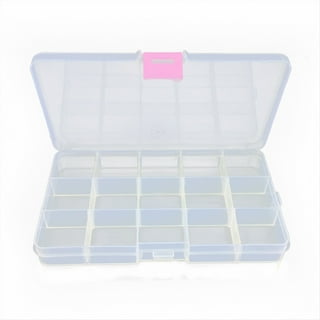 Sjqecyfv Tackle Box Organizer 18 Grids Plastic Craft Box Organizer Bead Organizer  Clear Fishing Box with Dividers, 1 Pack 18 Grids,1 Pack