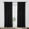 thumbnail image 2 of Better Homes & Gardens 100% Blackout Linen Blend Single Curtain, 50x84 Rich Black, 2 of 9