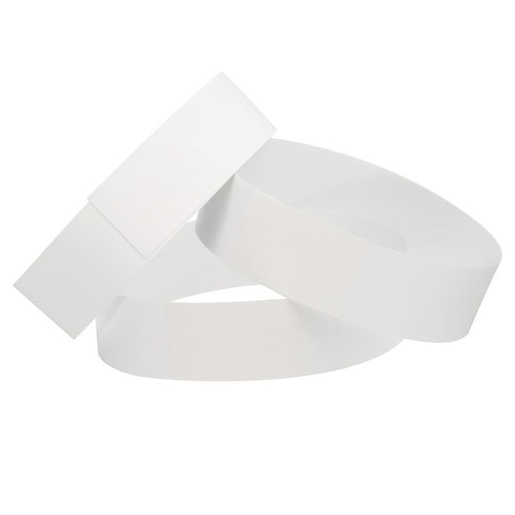 Uxcell 100Pcs Paper Wristbands for Events, Waterproof Prevent Reuse Bulk Bracelet Identification Wrist Band for Events Party Concert Bar Entrance Admission(White)