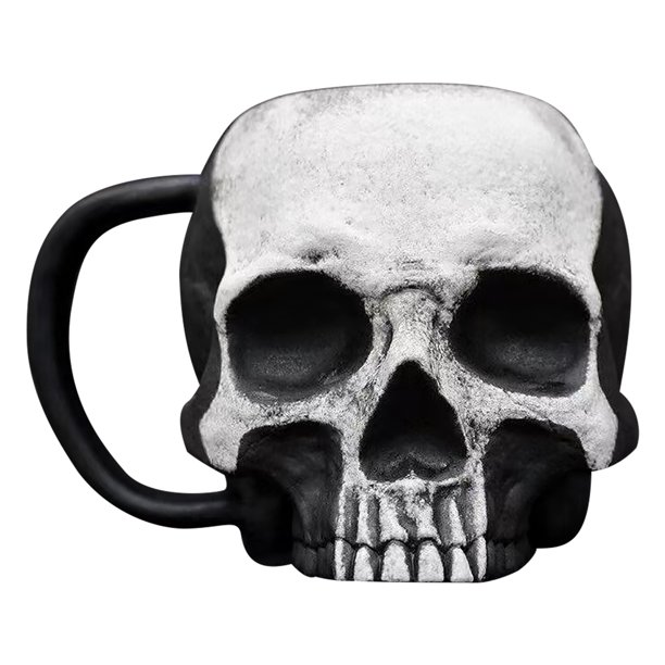 Worallymy Taza de resina 480ml Taza de café Bebida Agua Taza de té Esqueleto de Halloween Adorno artesanal Decoración de escritorio, Blanco Worallymy JD735800271