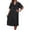 Black, variant on TIANZEN Ice Silk Nightgown Short Sleeved Loose Pajamas Embroidered Home Wear Dress Novelty Sleep Shirts Women