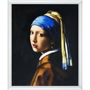 La Pastiche Johannes Vermeer 'Girl with a Pearl Earring' Hand Painted Oil Reproduction