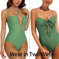 thumbnail image 6 of Alove Women Deep V Monokini Tie Back Swimsuit Sexy Bathing Suit 1 Piece, 6 of 7