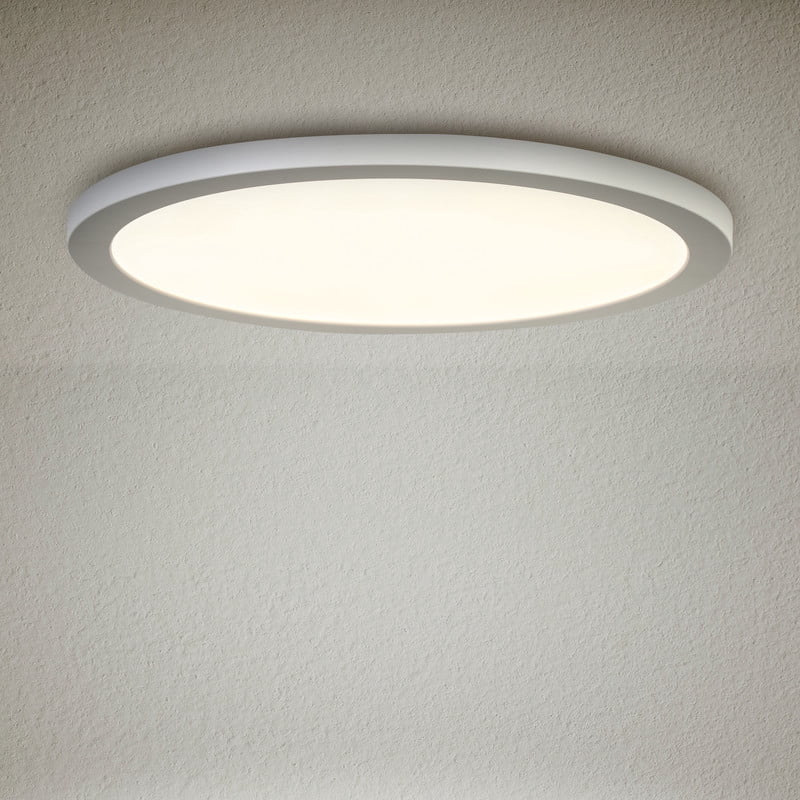 LNC 12" LED Flush Mount Ceiling Light,5CCT Adjustable,Ultra Thin,Damp Rated