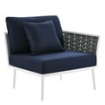 thumbnail image 2 of Modway Stance Outdoor Patio Aluminum Right-Facing Armchair in White Navy, 2 of 8