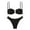 Black, variant on Minjewel Women's High Waist Bikini Set, Retro Two Piece Swimwear, Sexy Bathing Suit for Women Beachwear,Black L