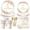 Gold, variant on First Communion Decorations, 150Pcs Pink First Communion Plates and Napkins, God Bless Baptism Birthday Supplies Paper Tableware for Girls Christening Celebration Baby Shower Party, Serves 25