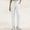 White plus size straight leg trousers a1, variant on Cagogo Women Plus Size Straight Leg Trousers with Pockets Mid Rise Casual Everyday Ankle Pants Solid Regular Fit Work Lounge Pants, White 4XL