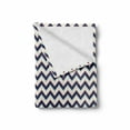 thumbnail image 2 of Zig Zag Soft Flannel Fleece Throw Blanket, Geometric Retro Pattern with Funk Art Effects Featured Details Graphic, Cozy Plush for Indoor and Outdoor Use, 60" x 80", Multicolor, by Ambesonne, 2 of 6
