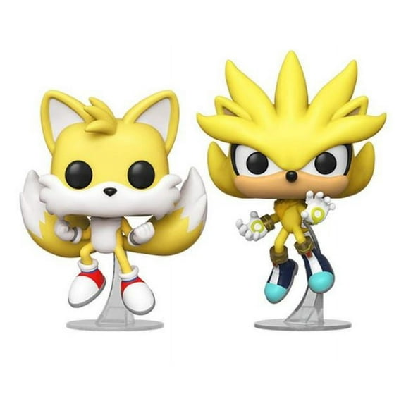 Funko Pop Super Tails & Super Silver Sonic 2 Pack 2020 SDCC Exclusive