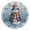 Gold Needle, variant on 10" Artistic Round Wall Decorative Desk Clock Wall Clock Home Decor Watercolor-style Snowman Pattern