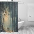 thumbnail image 2 of Yayeee Shower Curtain with Hooks 72"x72" Waterproof Fabric Bathroom Hanging Decor, Retro Forest, 2 of 5
