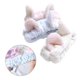 thumbnail image 2 of 3pcs Cotton Makeup Headband Comfortable Elastic Cosmetic Hair Accessories(Blue, White and Pink), 2 of 4