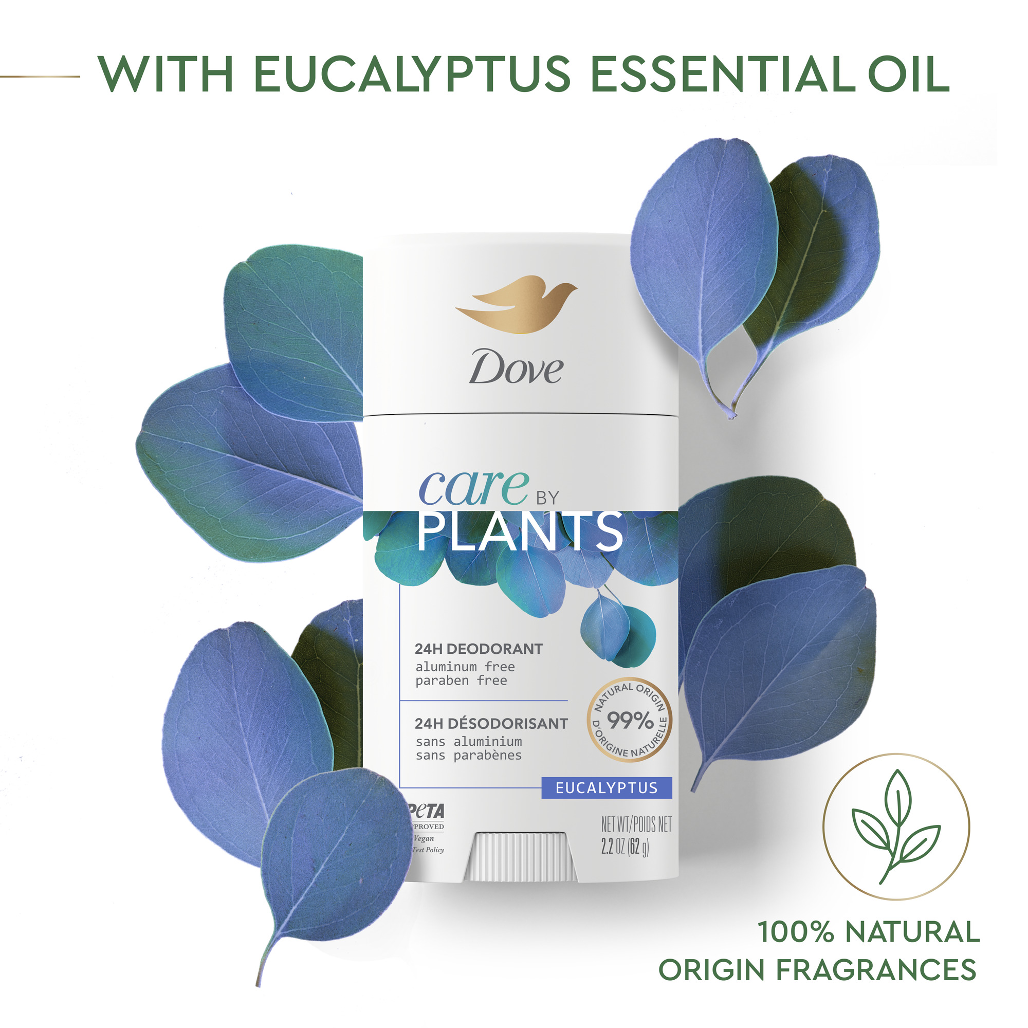 Dove Care by Plants Eucalyptus Deodorant 2.6 Oz - image 4 of 10