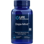 Life Extension Dopa-Mind  Wild Green Oat Extract Supplement for Healthy Dopamine Level Support and Brain Health - Gluten-Free, Non-GMO, Vegetarian  60 Tablets