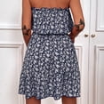 thumbnail image 1 of Vestido De Verano Sin Tirantes, Elegante, Agradable A La Piel, Informal, Estampado Floral, Poliéster, Elegante, Con Cinturón Para Fiesta De Verano OTVIAP Azul Oscuro XL, 1 of 5