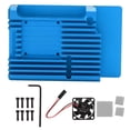thumbnail image 2 of Caja para Raspberry Pi Caja de alta resistencia para Raspberry Pi Operación silenciosa de aleación de aluminio de larga duración con ventilador de ventilación para Raspberry ANGGREK  Otros, 2 of 8