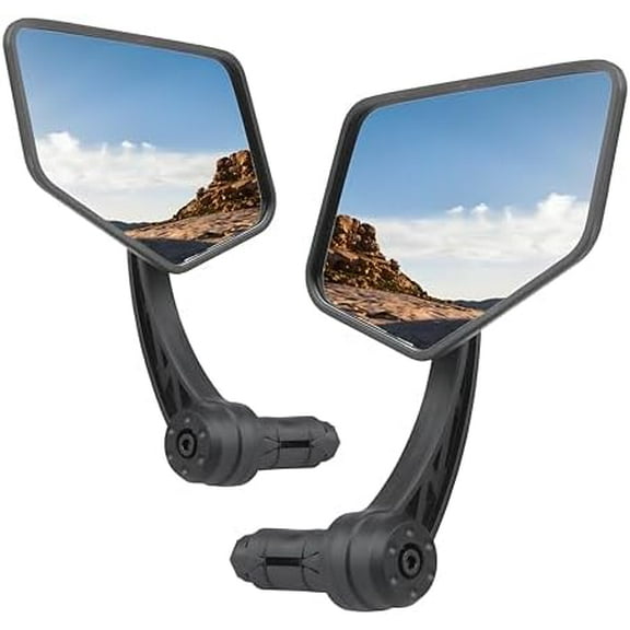 1 Pair Bike Mirror Handlebar end Mount Bicycle Mirrors E-Bike Mirrors, HD Glass Convex Mirror, Rotatable And Adjustable Wide Angle Rear View Shockproof Mirrors, Cycling Bike Accessories.